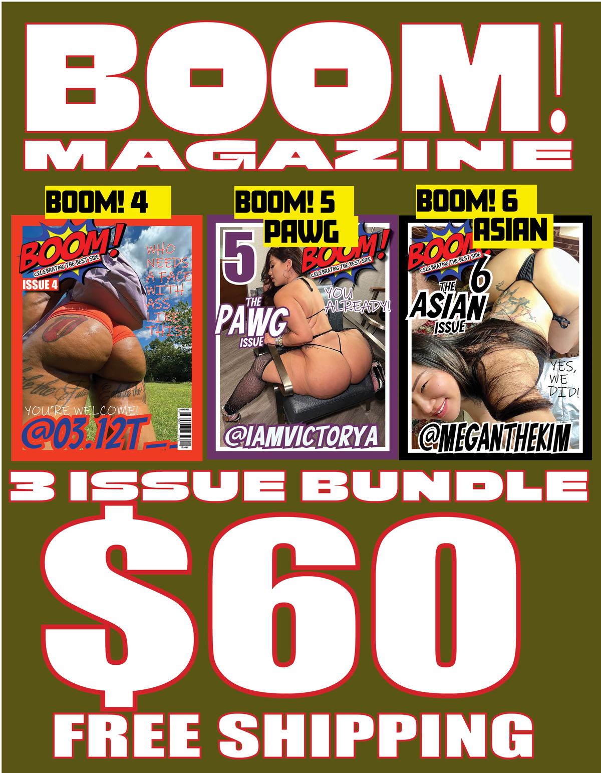 BOOM MAGAZINE 3 ISSUE BUNDLE (ISSUES 4,5,6) – GOOD STUFF PUBLISHING