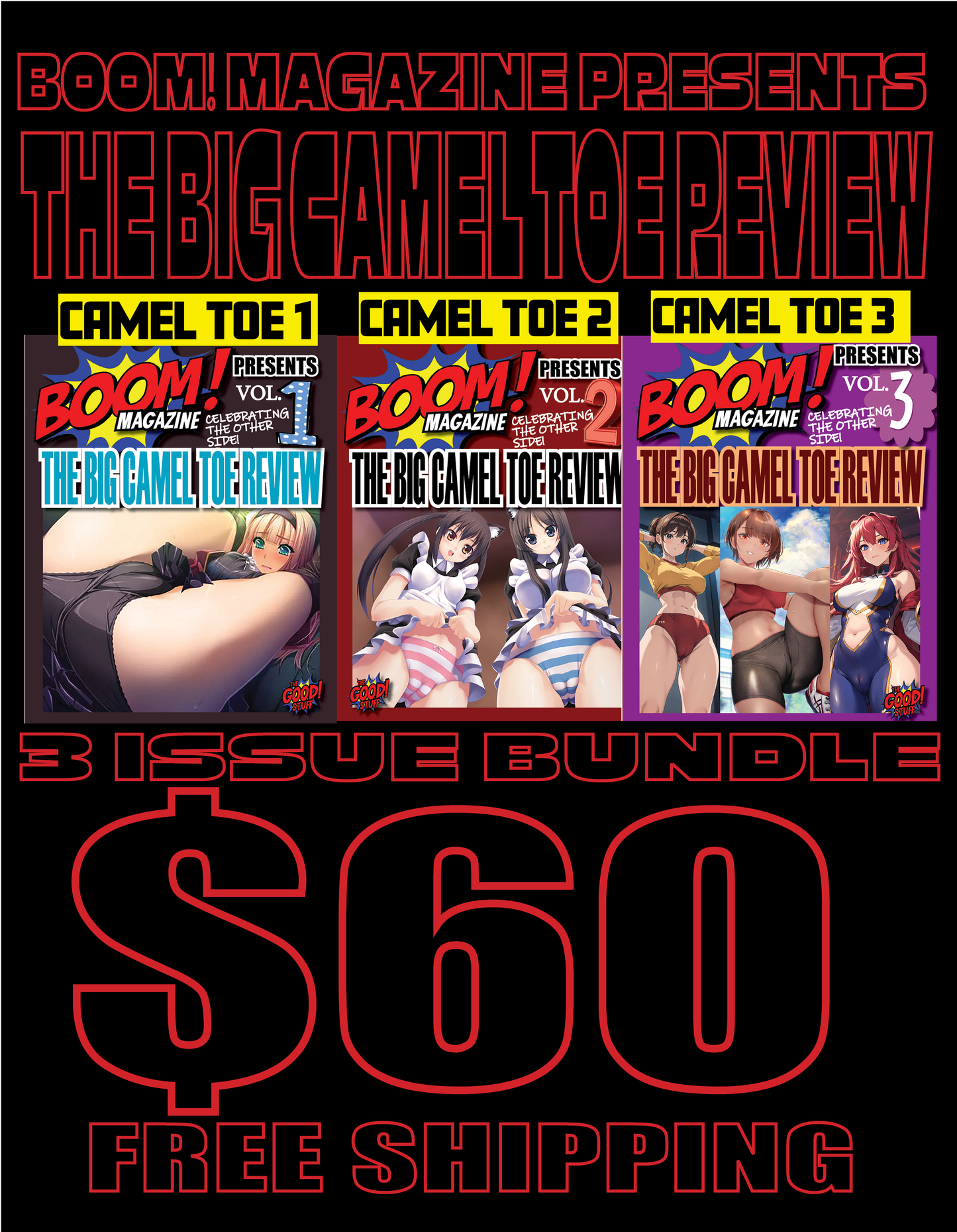 THE BIG CAMEL TOE REVIEW 3 ISSUE BUNDLE (ISSUES 1,2,3)